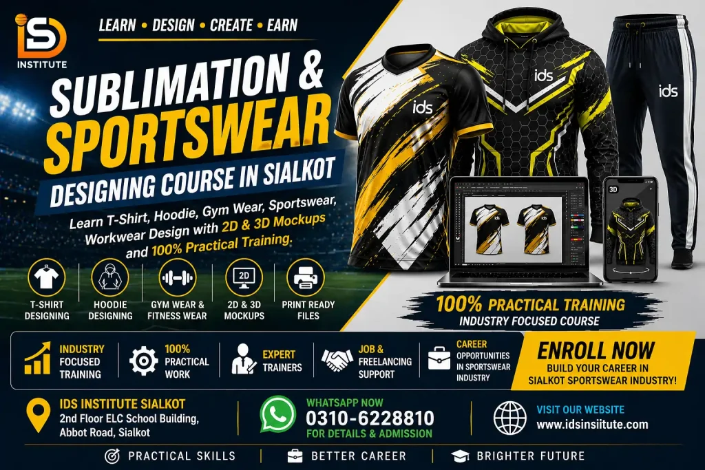 Sublimation & Sportswear Designing Course in Sialkot​
