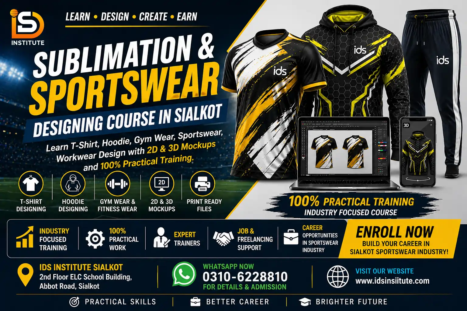 Sublimation & Sportswear Designing Course in Sialkot​